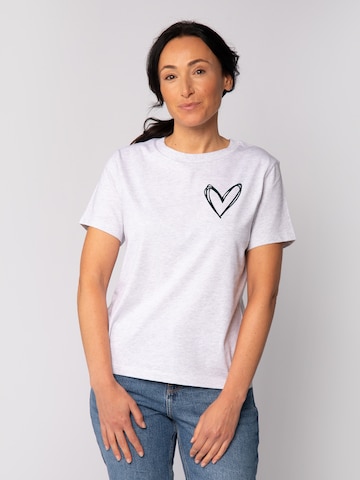 T-shirt 'Herzi' Watapparel en blanc : devant