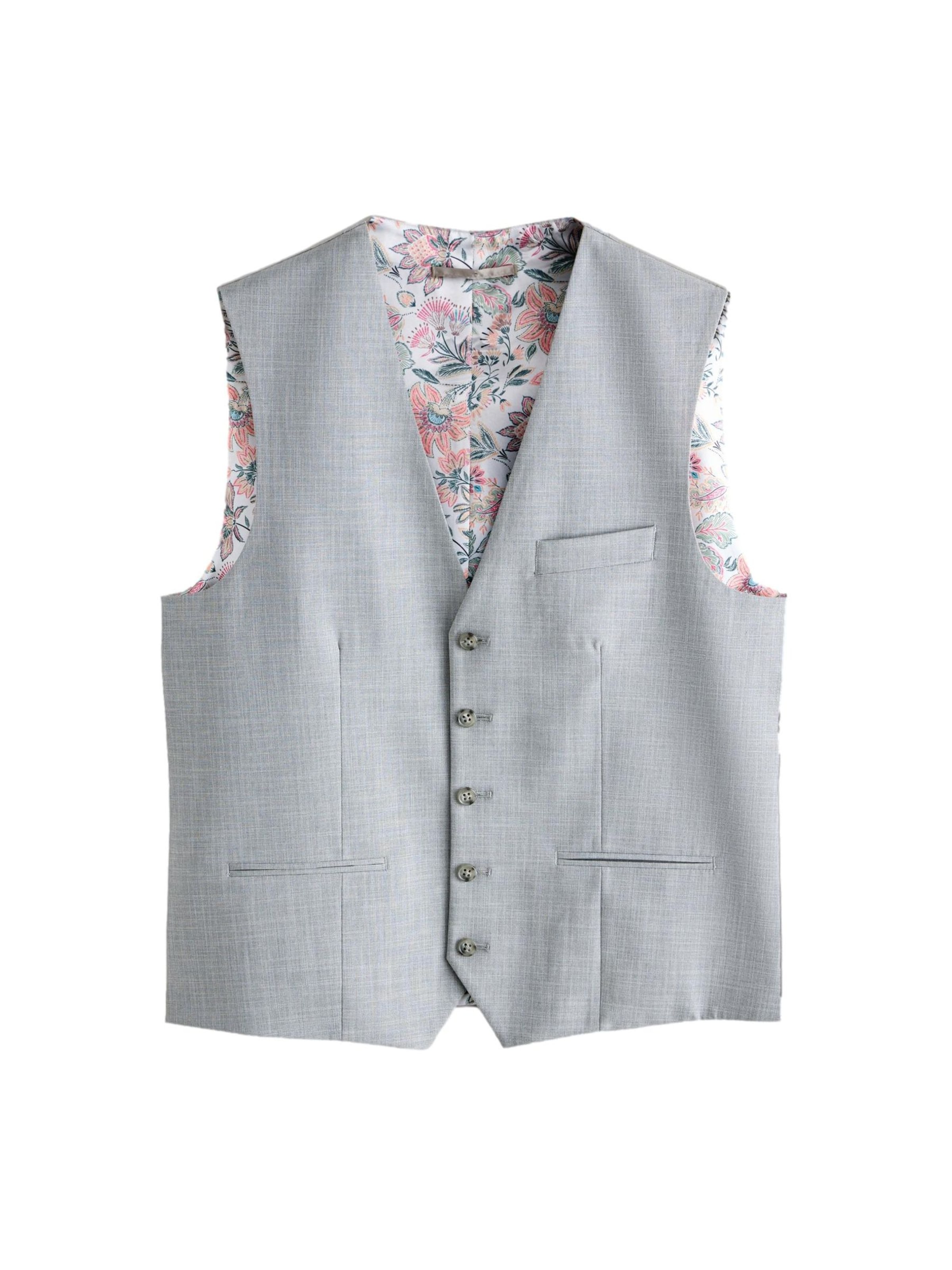 Gilet de costume 'Motion Flex' Next en gris : devant