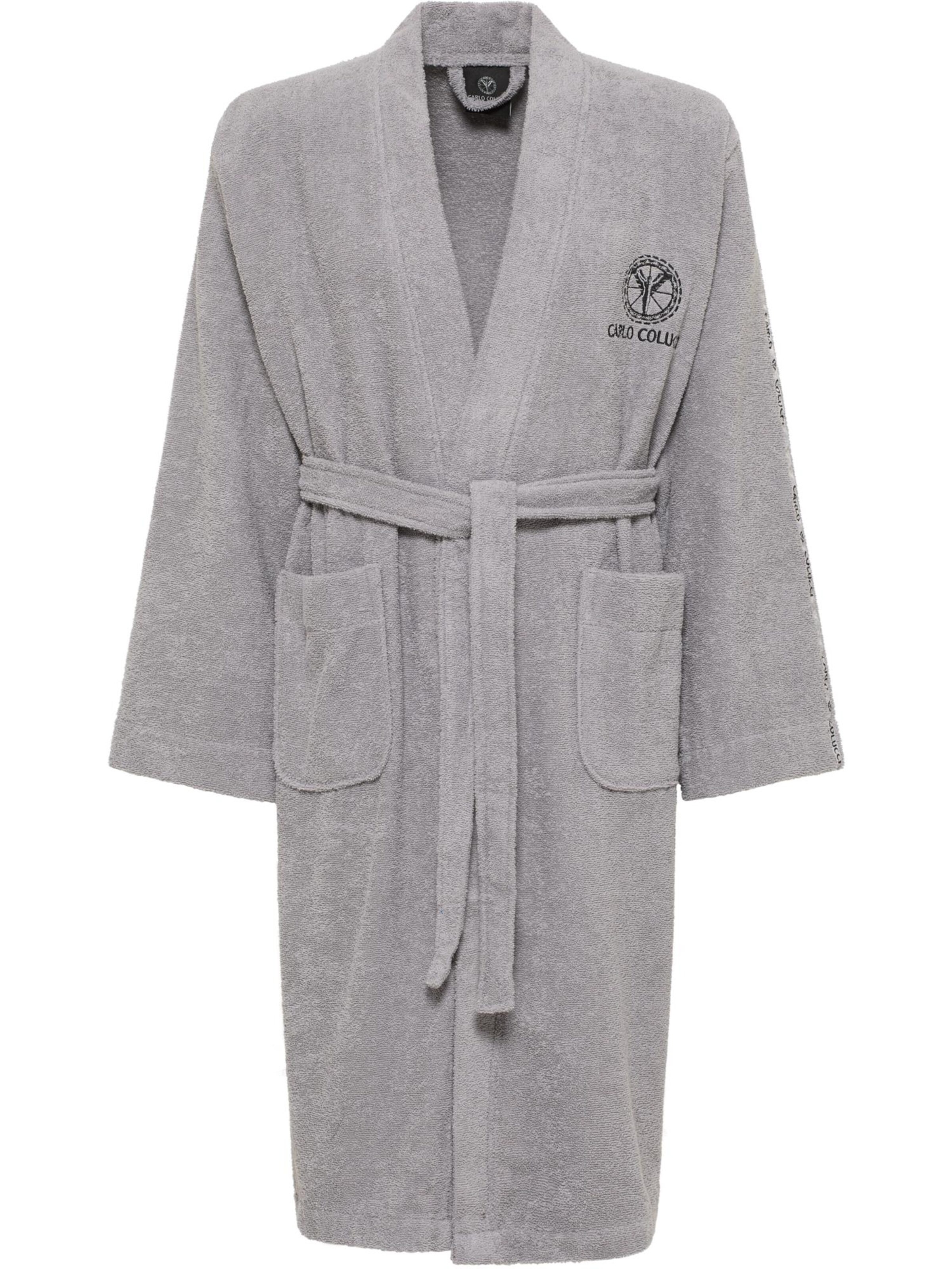 Peignoir court Carlo Colucci en gris : devant
