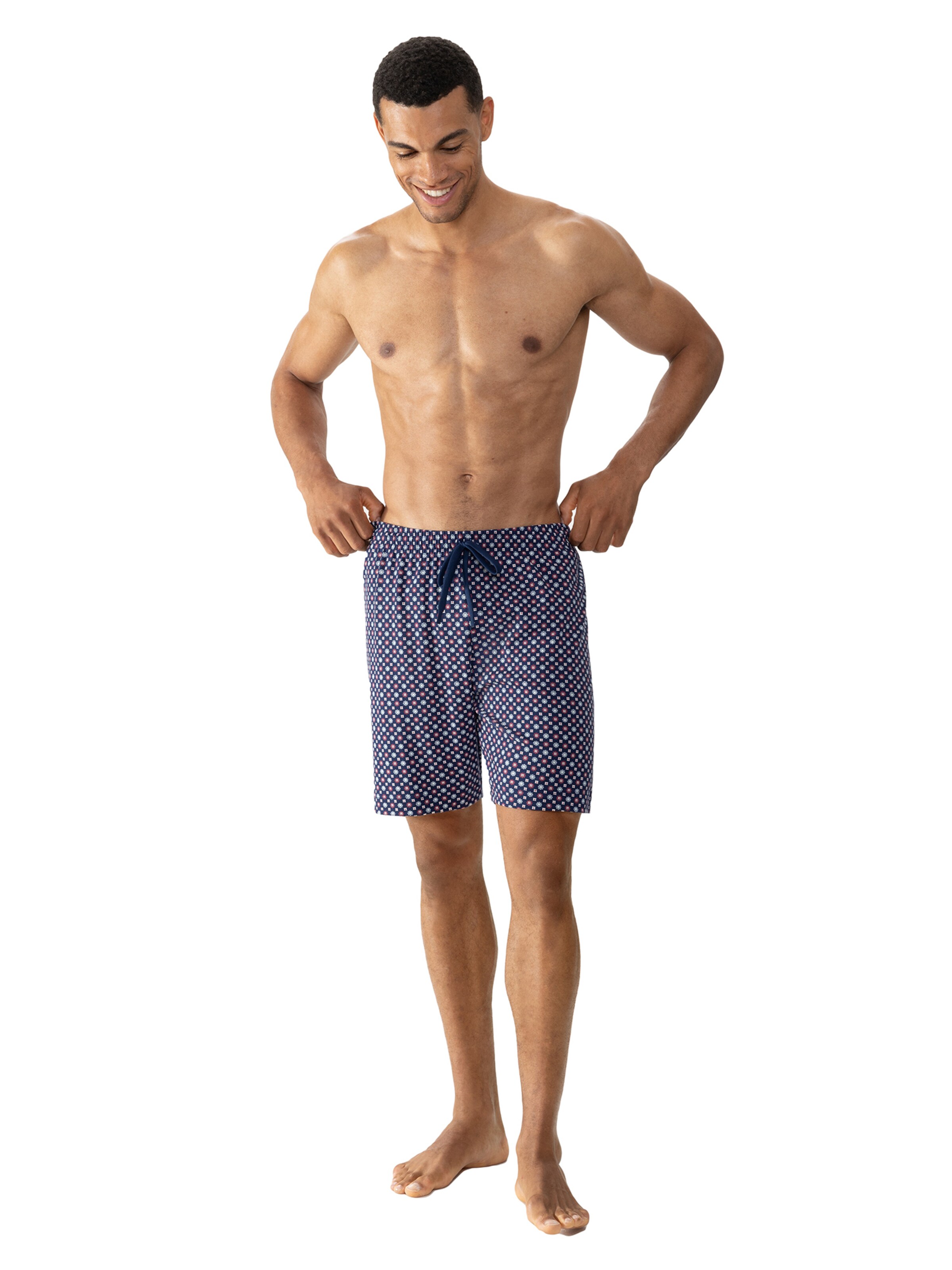 Mey Pyjamahose 'Tie Minimal' in Blau