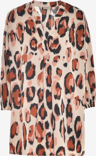 GOZZIP Bluse 'Grethe' in beige / grün / schwarz, Produktansicht