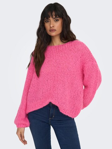 ONLY Sweter 'Nordic' w kolorze różowy