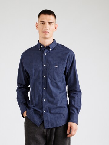 GANT Regular fit Button Up Shirt in Blue: front