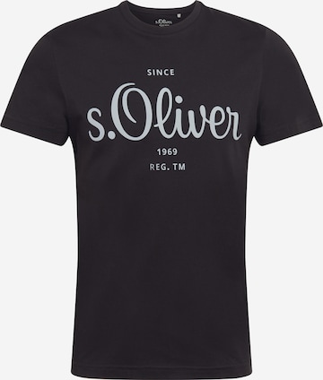 Tricou de la s.Oliver pe negru: față