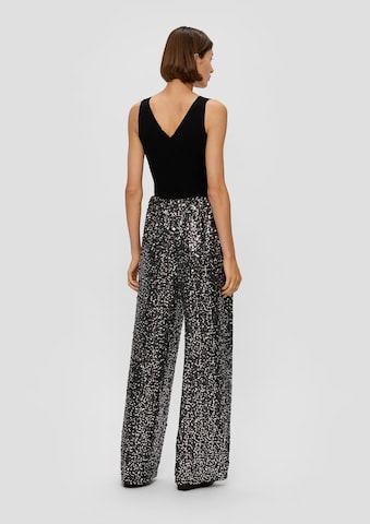 s.Oliver BLACK LABEL Wide leg Broek in Zwart