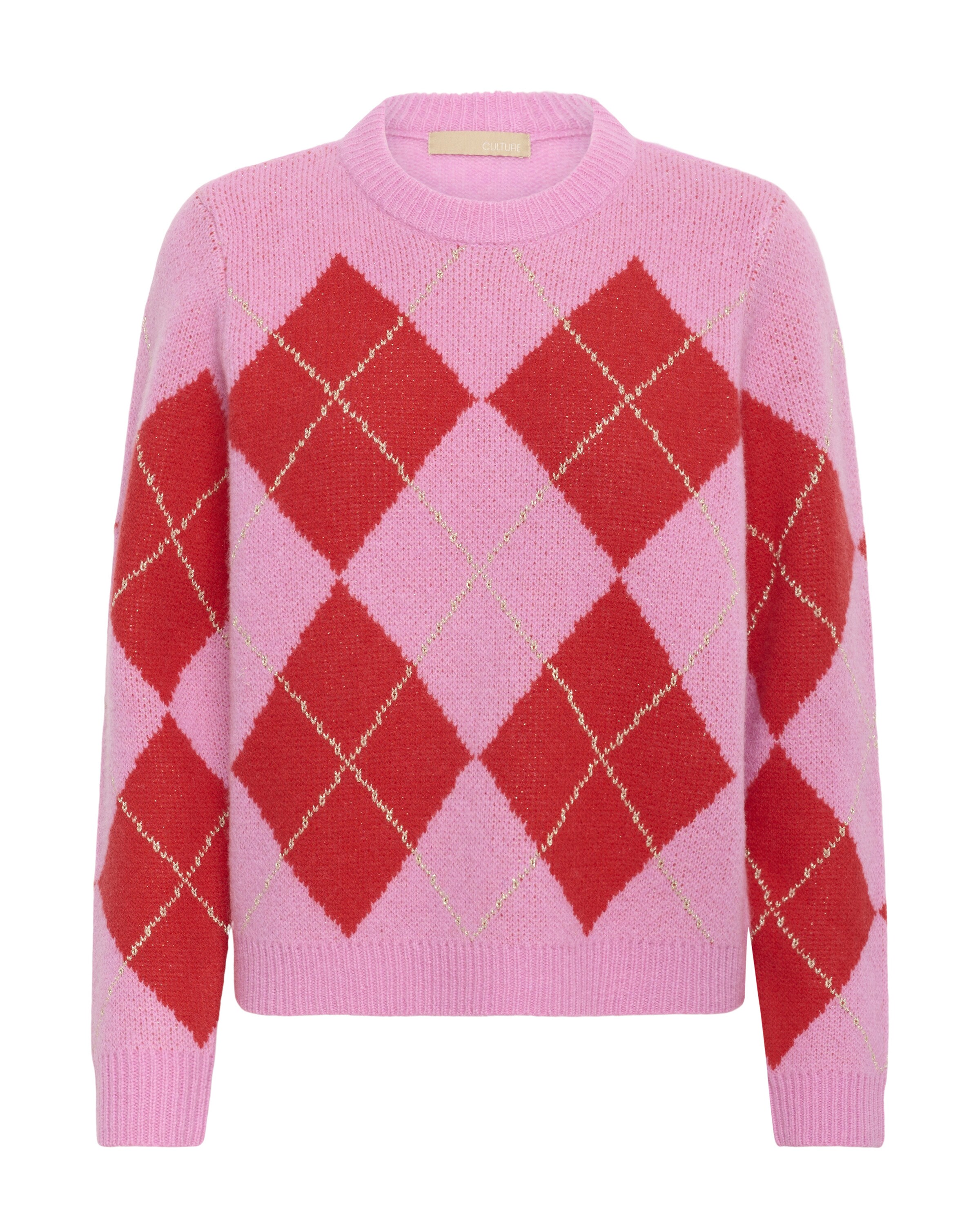 CULTURE Trui 'CUHarlekin Katrina' in Roze: voorkant