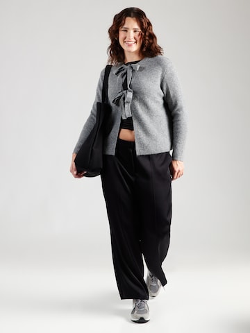 PIECES Curve Knit Cardigan 'PCSILLY' in Grey
