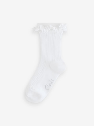 CLARKS Къси чорапи в бяло