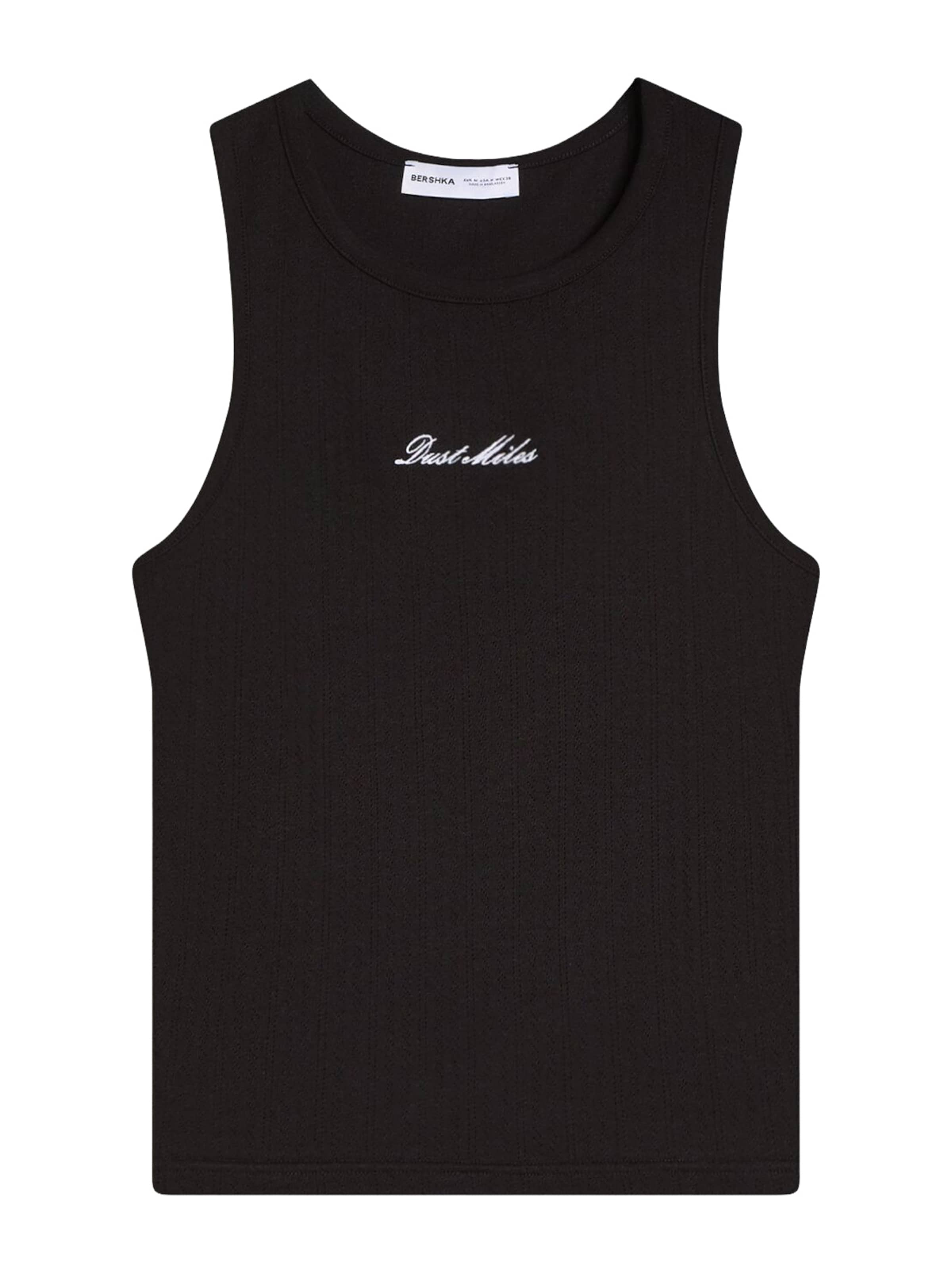 Bershka Тениска в черно: отпред