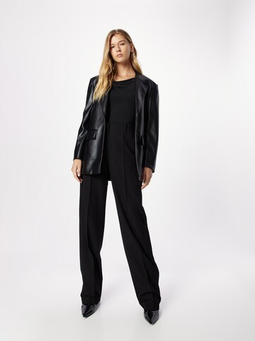 HUGO Red Wide leg Trousers with creases 'Hulana' in Black