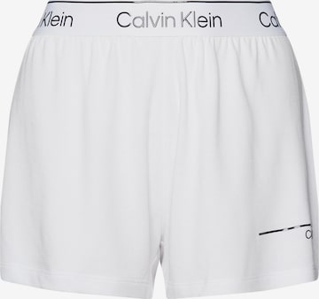 Loosefit Shorts de bain Calvin Klein Swimwear en blanc : devant