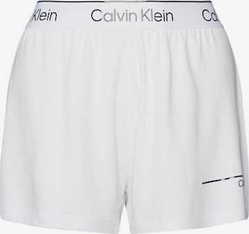 Shorts de bain Calvin Klein Swimwear en blanc : devant