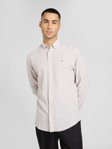 JACK & JONES Regular fit Риза 'SUMMER SHIELD' в сиво: отпред