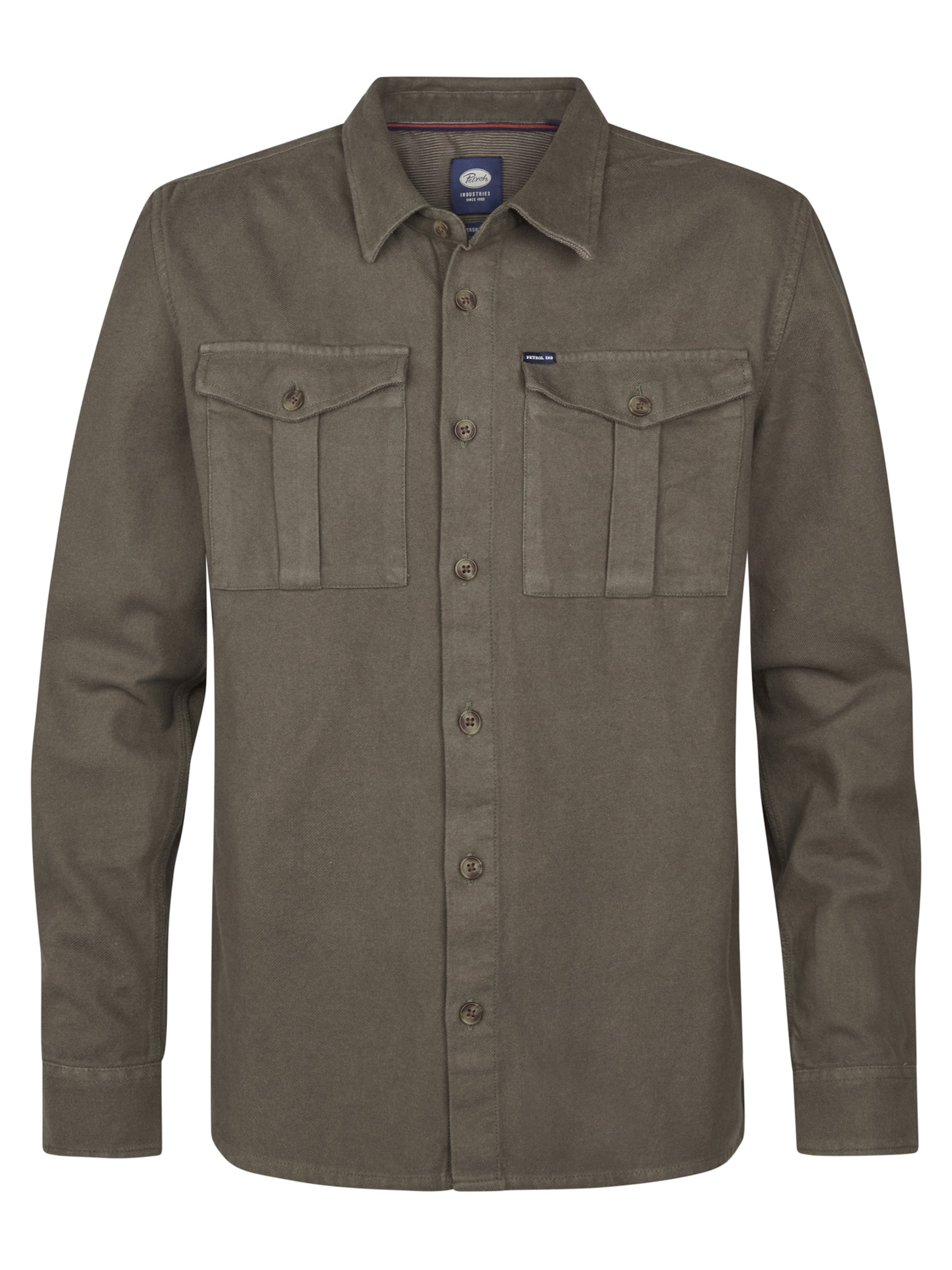 Petrol Industries Regular fit Button Up Shirt &#x27;Trempealeau&#x27; in Green: front