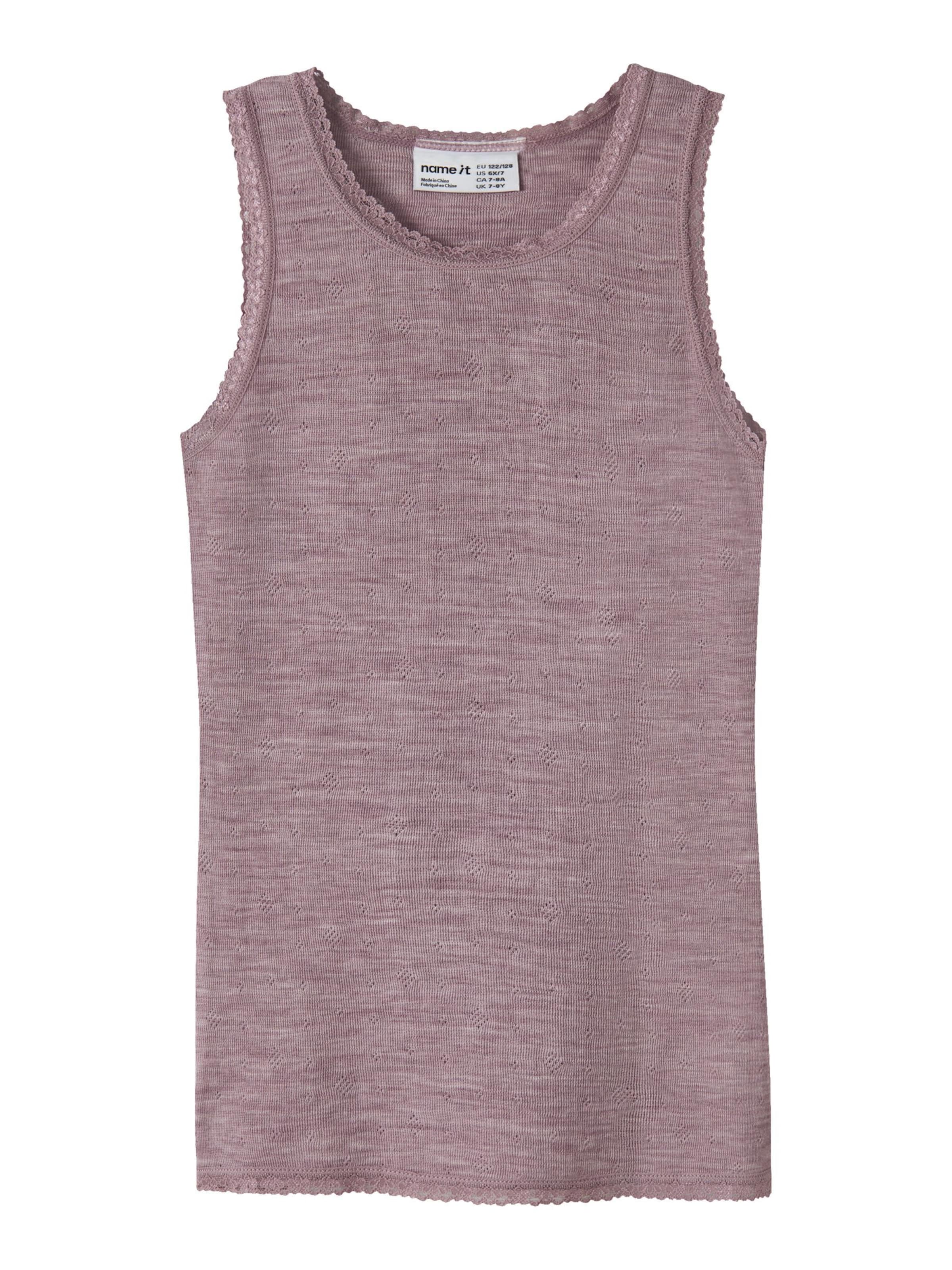 NAME IT - Camiseta térmica en lila: frente