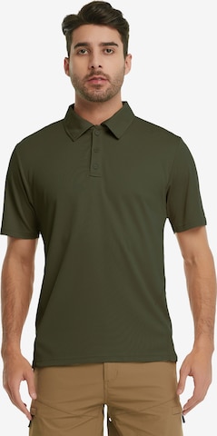 T-Shirt 'Polo Shirt Men's Short Sleeve Breathable Golf Polo T-Shirt Sport Basic Slim Fit' MEETWEE en vert : devant