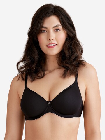 Conturelle T-shirt Bra 'Pure Feeling' in Black