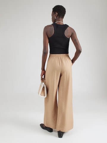 Sublevel Wide Leg Bukser med lægfolder i brun