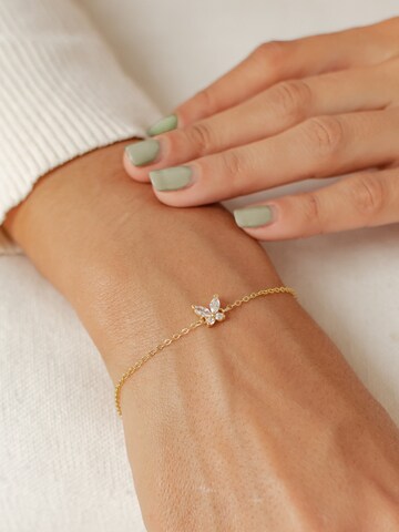 Hey Happiness Armband 'Gem Wings' in Gold: Vorderseite