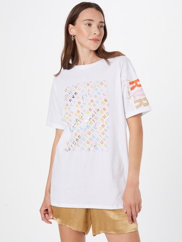 River Island Oversized Shirt in White: front