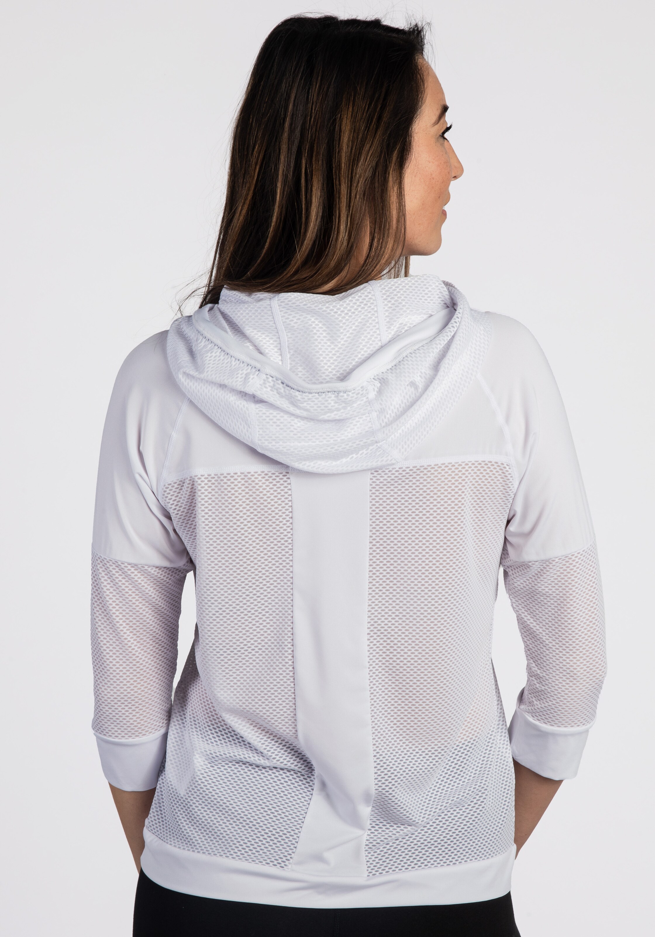 Frauen Sweat LPO Sweatshirt 'Samantha' in Weiß - PU94346 Frauen Sweat LPO Sweatshirt 'Samantha' in Weiß - PU94346