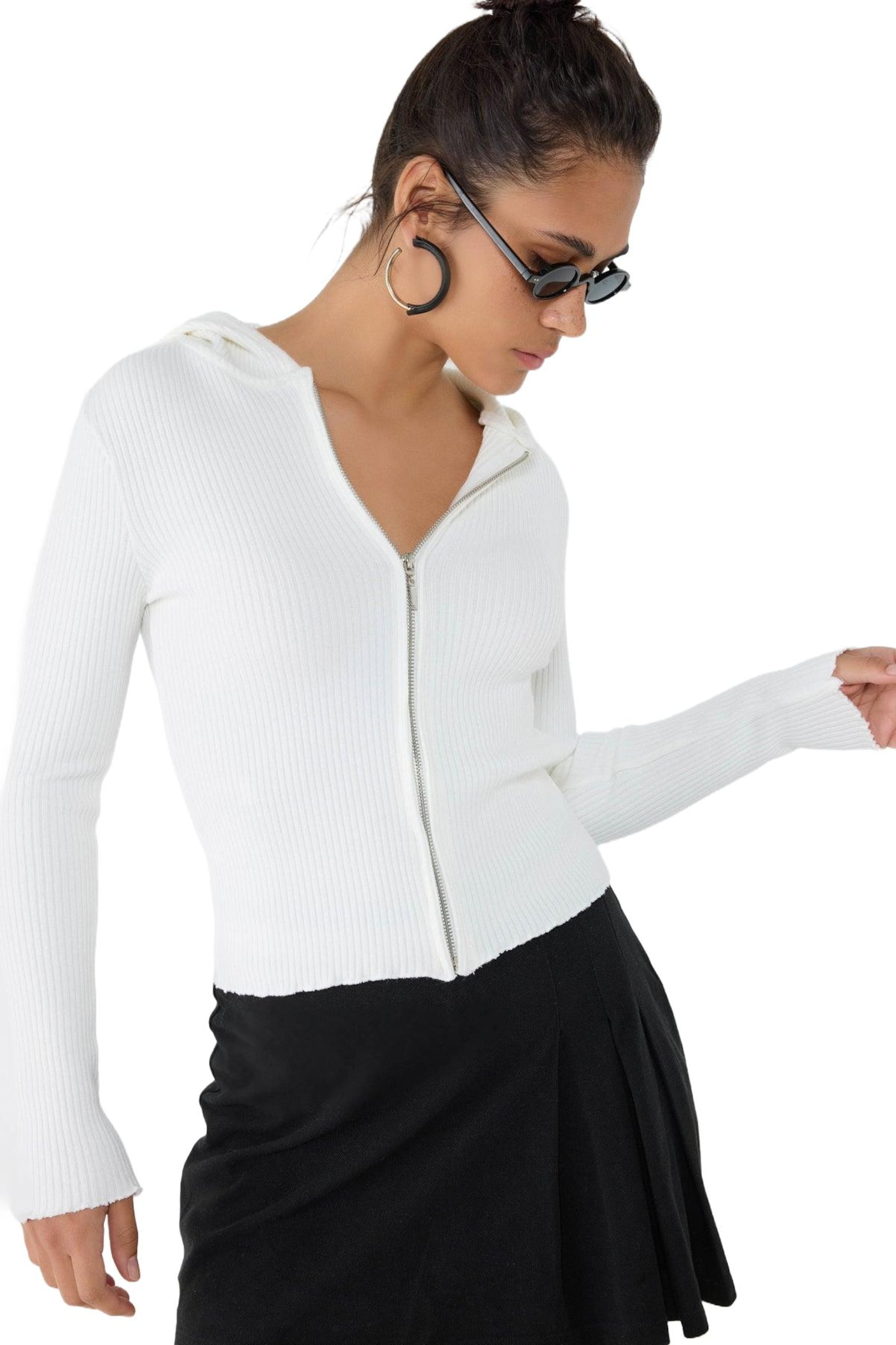 Cardigan No Matter What en blanc : devant