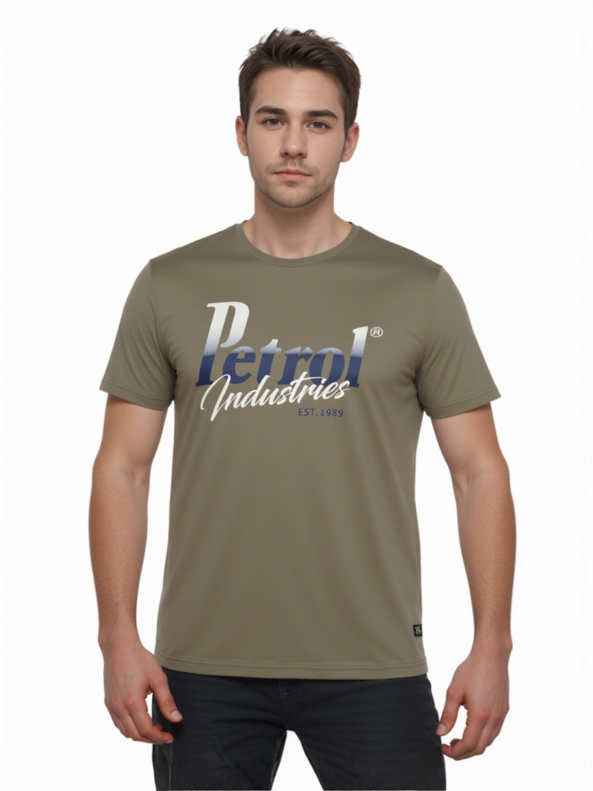 T-Shirt Petrol Industries en vert : devant