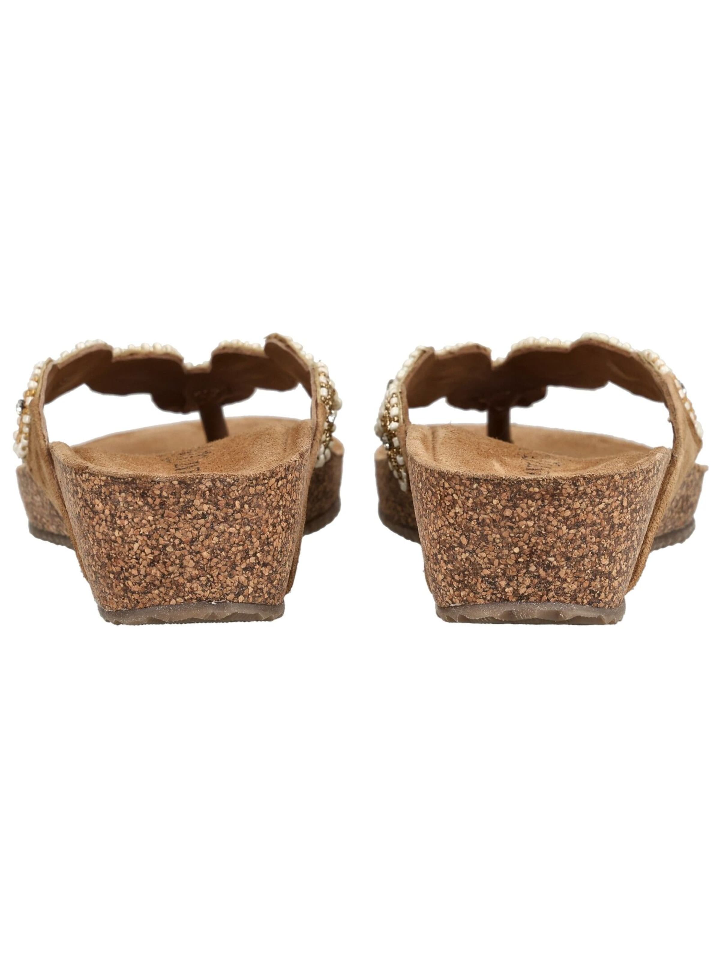 Tongs LAZAMANI en beige