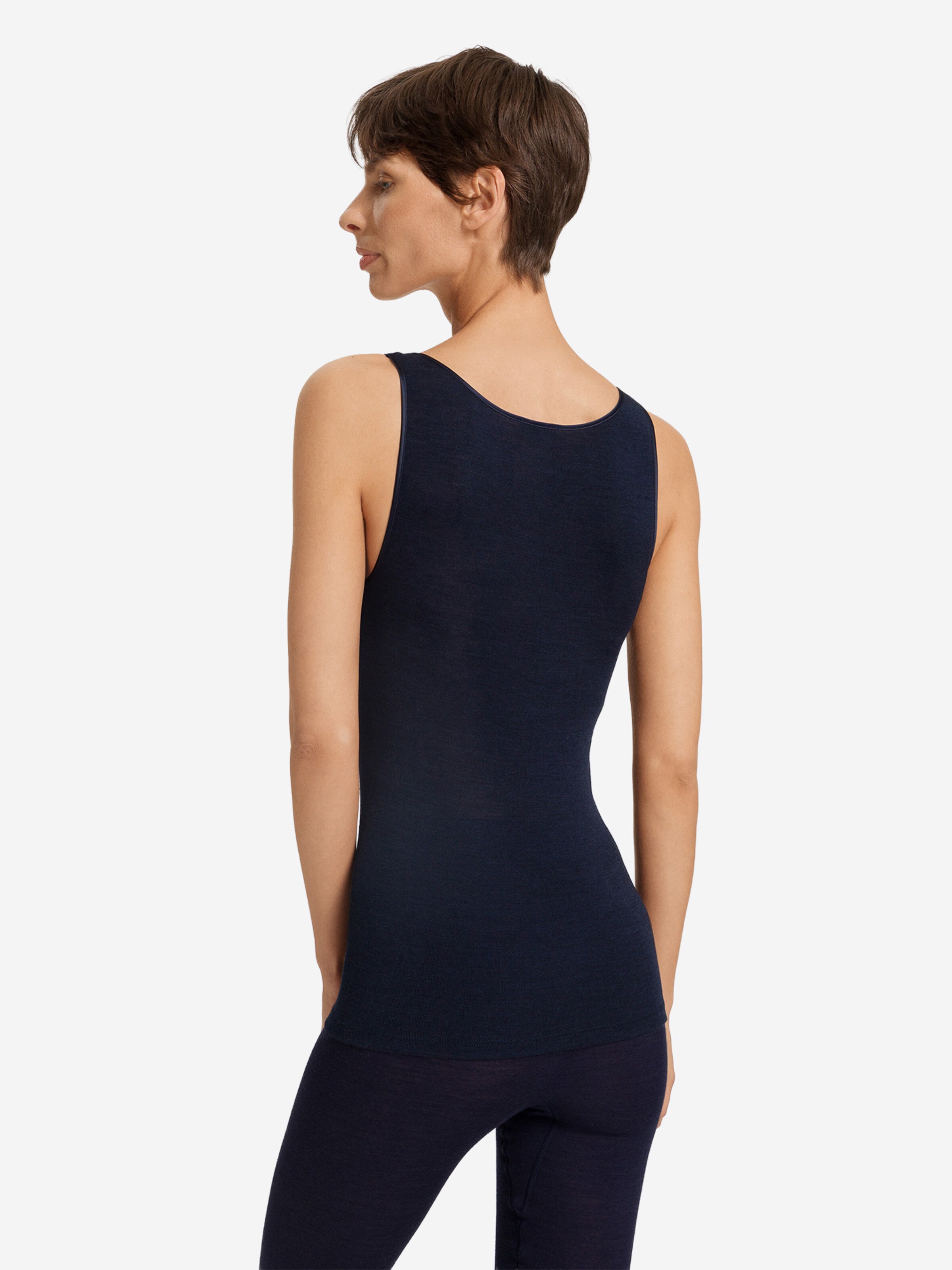 Hanro Top ' Woolen Silk ' in Blauw