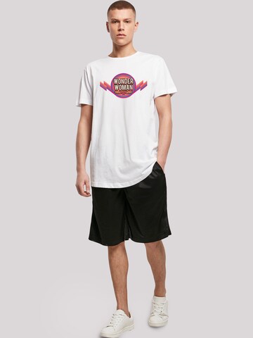 F4NT4STIC Shirt 'DC Comics Wonder Woman Rainbow' in Wit