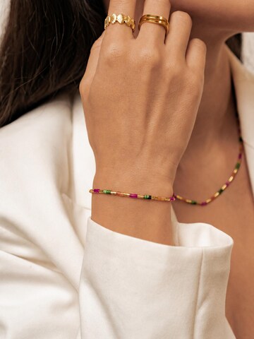 Bracelet 'Candy Color Tube Bead' Hey Happiness en or