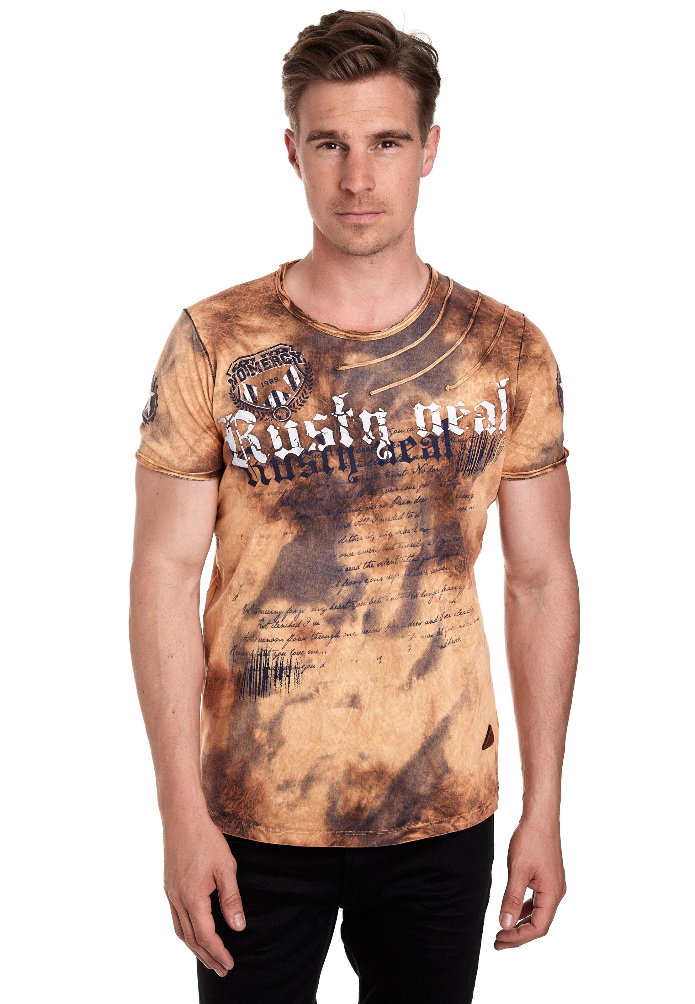 Rusty Neal Shirt in Bruin: voorkant