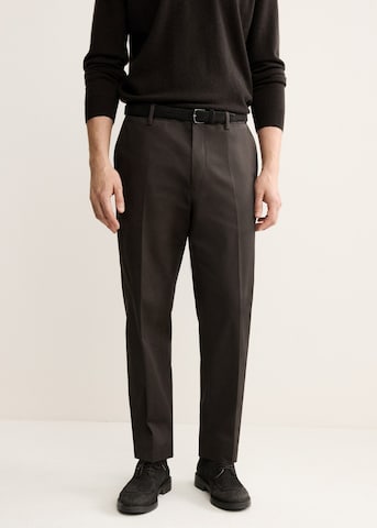 MANGO MAN Regular Bundfaltenhose in Braun