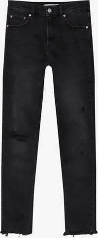 Pull&Bear Skinny Jeans i svart: framsida