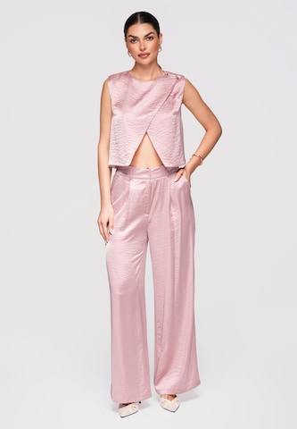 Wide Leg Pantalon à pince Ombre en rose