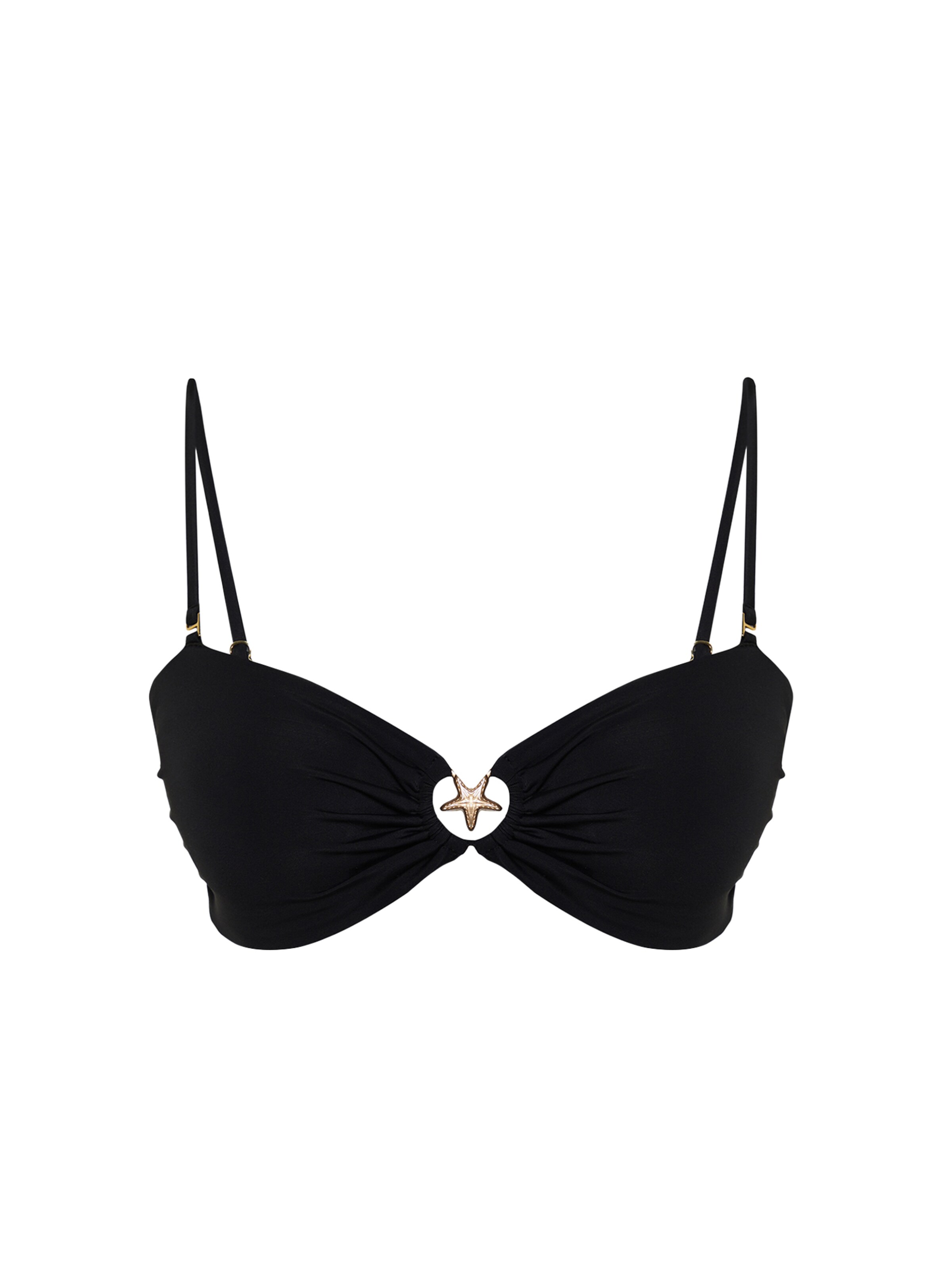 Bandeau Hauts de bikini Trendyol en noir : devant