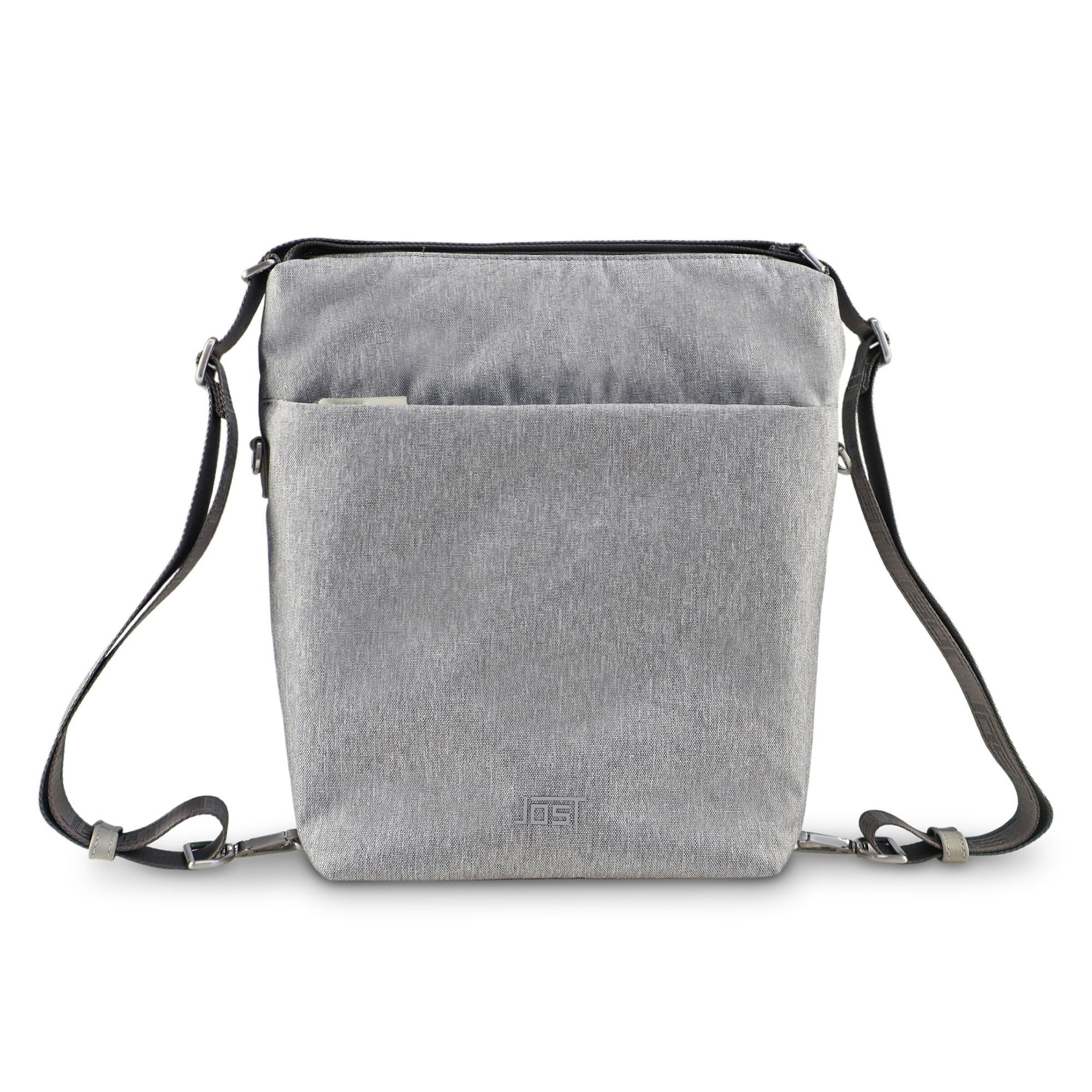 JOST Schultertasche 'Bergen' in Grau: Vorderseite