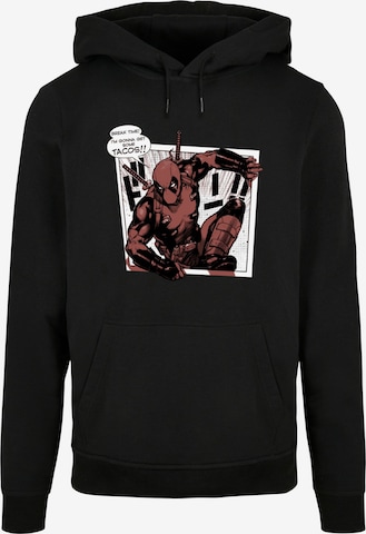 ABSOLUTE CULT Sweatshirt 'Deadpool - Tacos Breaktime' in Black: front