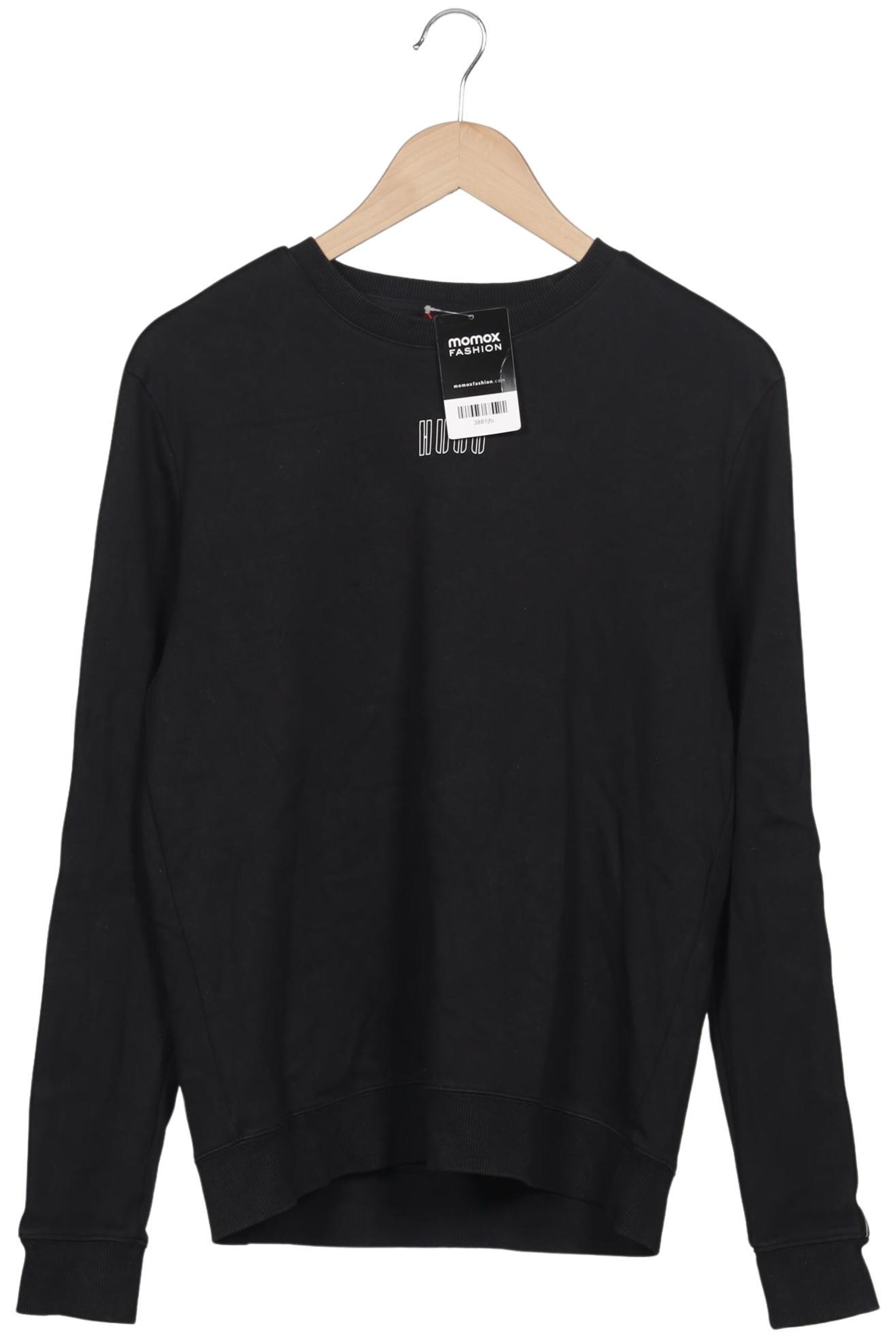 HUGO Sweatshirt & Zip-Up Hoodie in M in Black: front