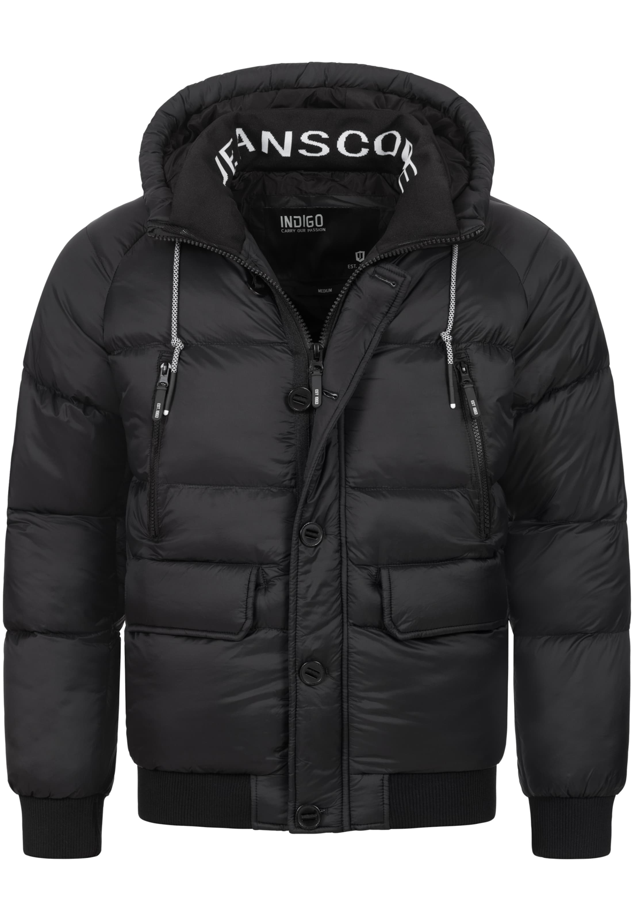 INDICODE JEANS Winterjacke 'Paulix' in Schwarz: Vorderseite