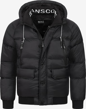 INDICODE JEANS Winter Jacket 'Paulix' in Black: front