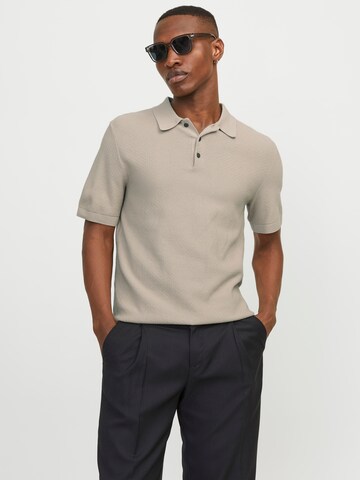 JACK & JONES Poloshirt 'SANDRI' in Braun: predná strana