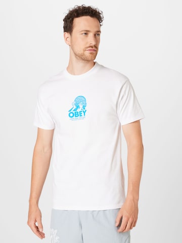 Obey Μπλουζάκι 'Unite' σε λευκό: μπροστά
