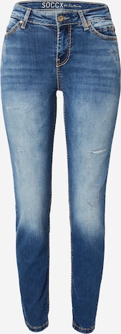 Soccx Slimfit Jeans 'Hedi' i blå: framsida
