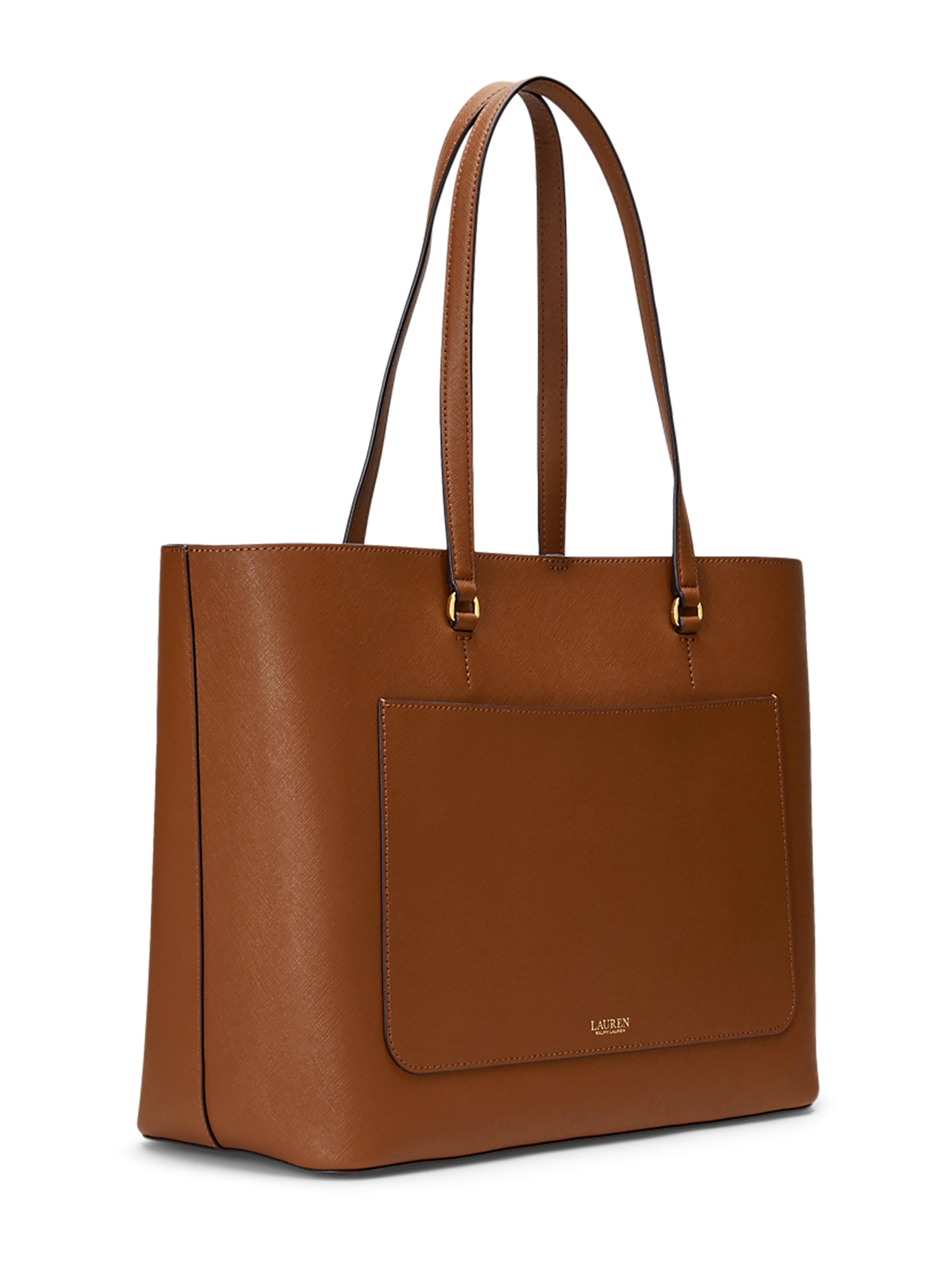 Lauren Ralph Lauren Μεγάλη τσάντα 'Karly' σε καφέ: μπροστά