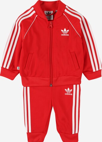 ADIDAS ORIGINALS Joggingpak 'Adicolor' in Rood: voorkant