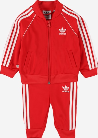 ADIDAS ORIGINALS Sweat suit 'Adicolor' in Red: front