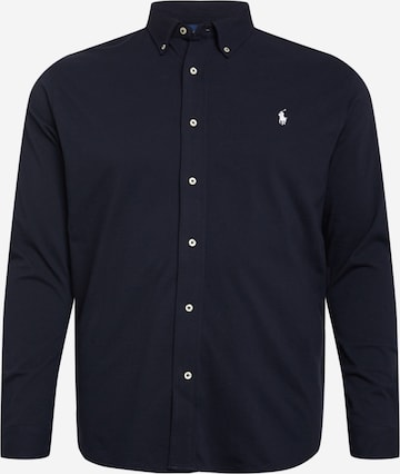 Polo Ralph Lauren Big & Tall Button Up Shirt in Blue: front