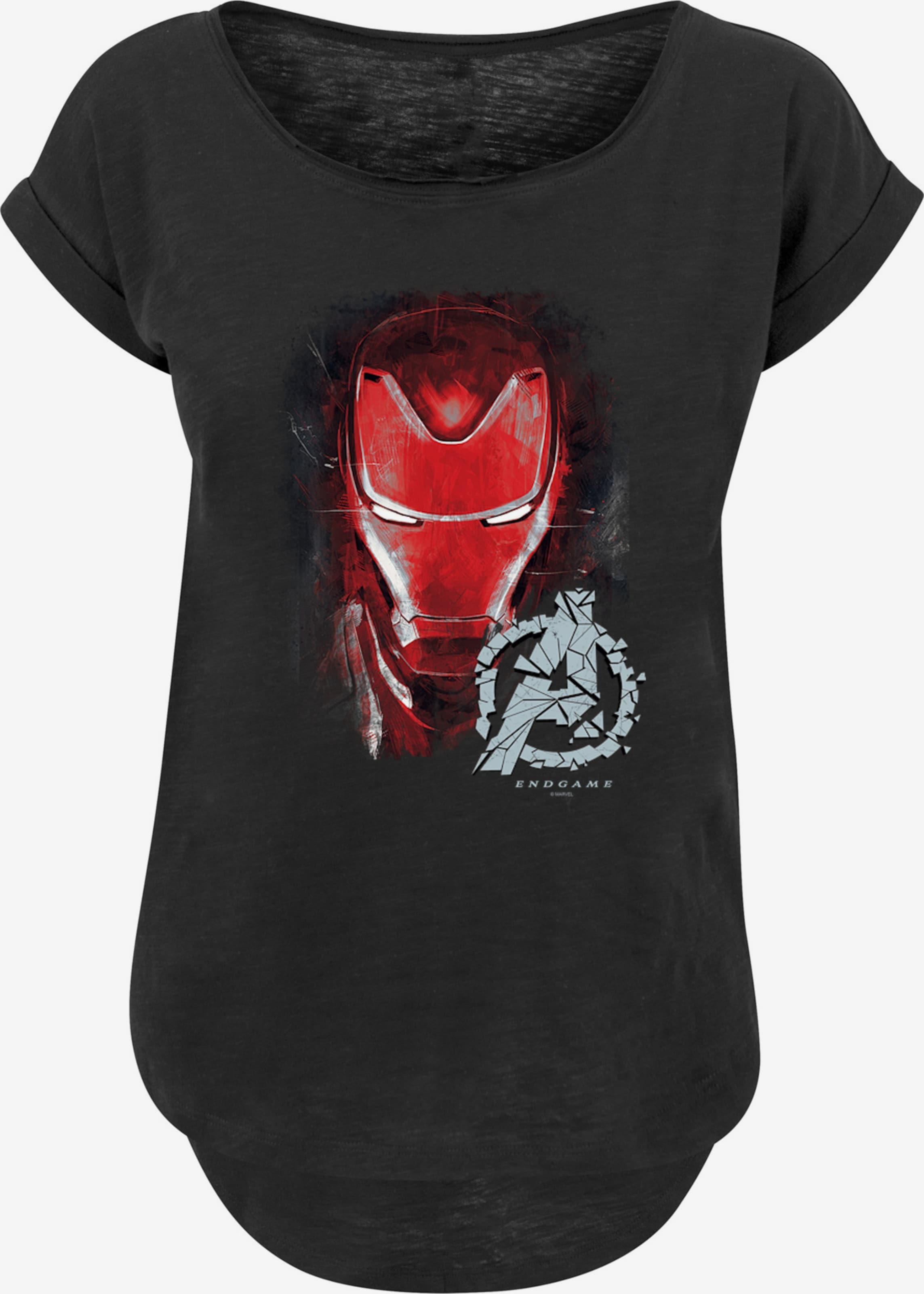 F4NT4STIC Shirt 'Marvel Avengers Endgame Iron Man Brushed' in Black | ABOUT  YOU