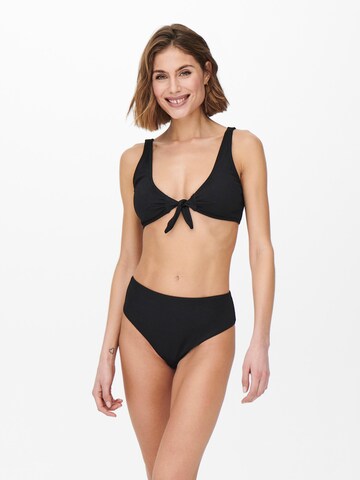 ONLY - Bustier Top de bikini 'Rose' en negro